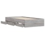 Cama con cajones madera ingeniería gris Sonoma 90x200 cm de , Camas y somieres - Ref: Foro24-3207299, Precio: 166,99 €, Descu...