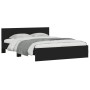 Black headboard bed frame and LED lights160x200 cm by , Beds and slatted bases - Ref: Foro24-3207596, Price: 223,64 €, Discou...