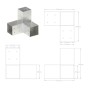 Y-förmiger Pfostenverbinder aus verzinktem Metall 81x81 mm von vidaXL, Zaunpfosten - Ref: Foro24-145465, Preis: 21,86 €, Raba...