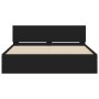 Estructura de cama cabecero y luces LED negra160x200 cm de , Camas y somieres - Ref: Foro24-3207596, Precio: 223,64 €, Descue...