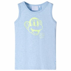 Soft blue mélange children's tank top size 92 by , Kids T-shirts - Ref: Foro24-11664, Price: 9,99 €, Discount: %