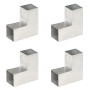 L post connectors 4 pcs galvanized metal 81x81 mm by vidaXL, fence posts - Ref: Foro24-145462, Price: 45,12 €, Discount: %