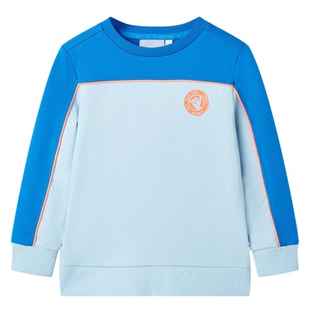 Sudadera infantil azul chillón y azul claro 128 de , Camisetas para niños - Ref: Foro24-11827, Precio: 12,38 €, Descuento: %