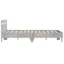 Estructura de cama cabecero y luces LED gris hormigón 120x190cm de , Camas y somieres - Ref: Foro24-3207577, Precio: 148,29 €...