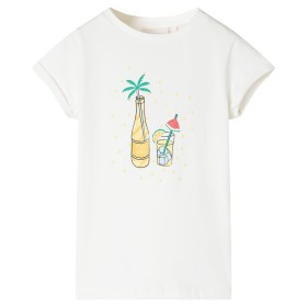 Child's t-shirt in off-white color, size 128. by , Kids T-shirts - Ref: Foro24-11492, Price: 8,59 €, Discount: %