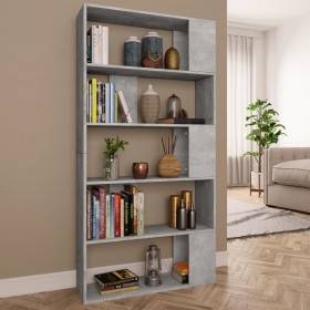 Betongraues Sperrholzregal 80x24x159cm von vidaXL, Bücherregale und Regale - Ref: Foro24-800103, Preis: 58,79 €, Rabatt: %