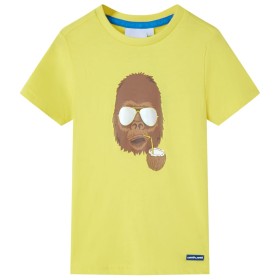 Short-sleeved yellow children's t-shirt size 140 by , Kids T-shirts - Ref: Foro24-11618, Price: 9,99 €, Discount: %