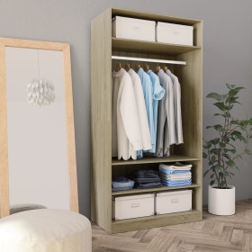 Oak Sonoma plywood wardrobe 100x50x200 cm by vidaXL, Wardrobes - Ref: Foro24-800228, Price: 131,15 €, Discount: %