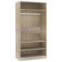 Sonoma Schrank aus Eichensperrholz 100x50x200 cm von vidaXL, Kleiderschränke - Ref: Foro24-800228, Preis: 127,88 €, Rabatt: %