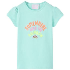 Leichtes Aquamarin Kinder T-Shirt 104 von , Kinder-T-Shirts - Ref: Foro24-10765, Preis: 9,99 €, Rabatt: %