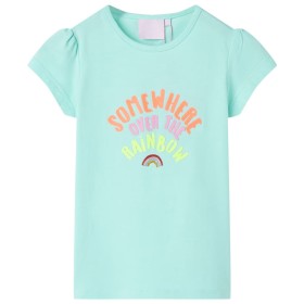 Camiseta infantil aguamarina claro 128 de , Camisetas para niños - Ref: Foro24-10767, Precio: 8,99 €, Descuento: %