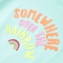 Light aquamarine children's t-shirt size 128 by , Kids T-shirts - Ref: Foro24-10767, Price: 8,08 €, Discount: %