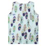 Sleeveless children's soft blue mélange t-shirt size 128 by , Kids T-shirts - Ref: Foro24-11777, Price: 8,08 €, Discount: %