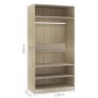 Sonoma Schrank aus Eichensperrholz 100x50x200 cm von vidaXL, Kleiderschränke - Ref: Foro24-800228, Preis: 127,88 €, Rabatt: %