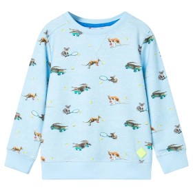 Light blue mélange children's sweatshirt size 92 by , Kids T-shirts - Ref: Foro24-11899, Price: 14,80 €, Discount: %