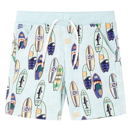 Children's shorts with soft blue mélange drawstring 116 by , kids pants - Ref: Foro24-11831, Price: 10,64 €, Discount: %