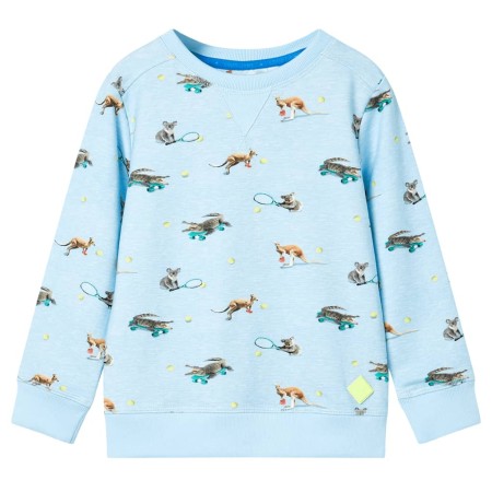 Light blue mélange children's sweatshirt 116 by , Kids T-shirts - Ref: Foro24-11901, Price: 14,80 €, Discount: %