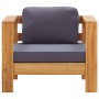 Garden chair with cushion solid dark gray acacia wood by vidaXL, Modular outdoor sofas - Ref: Foro24-47275, Price: 164,74 €, ...