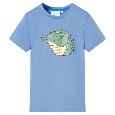 Camiseta infantil azul medio 104 de , Camisetas para niños - Ref: Foro24-12070, Precio: 7,95 €, Descuento: %