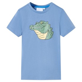 Camiseta infantil azul medio 128 de , Camisetas para niños - Ref: Foro24-12072, Precio: 7,99 €, Descuento: %