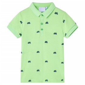 Polo infantil verde neón 116 de , Camisetas para niños - Ref: Foro24-12156, Precio: 10,99 €, Descuento: %