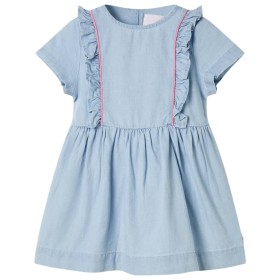 Kinderkleid mit weichen blauen Rüschen 104 von , Kinderkleider - Ref: Foro24-10905, Preis: 14,07 €, Rabatt: %