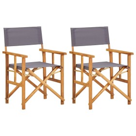 Director's chairs 2 units solid acacia wood by vidaXL, Garden chairs - Ref: Foro24-45947, Price: 97,99 €, Discount: %