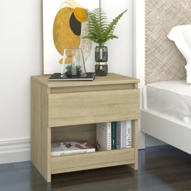 Bedside table made of plywood in oak color, measuring 40x30x39cm. by vidaXL, Nightstands - Ref: Foro24-803449, Price: 35,20 €...