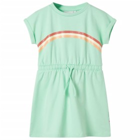 Children's dress with bright green drawstring 128 by , Children's dresses - Ref: Foro24-10617, Price: 12,99 €, Discount: %