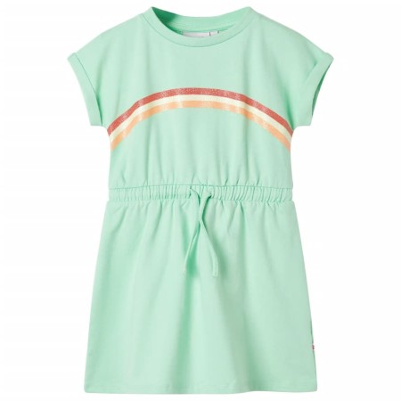 Vestido infantil con cordón verde chillón 128 de , Vestidos de niños - Ref: Foro24-10617, Precio: 12,84 €, Descuento: %