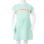 Vestido infantil con cordón verde chillón 128 de , Vestidos de niños - Ref: Foro24-10617, Precio: 12,99 €, Descuento: %