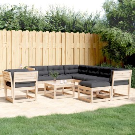 8 Stk. Gartenmöbel und Kissen aus massivem Zirbenholz von , Gartensets - Ref: Foro24-3216950, Preis: 798,99 €, Rabatt: %