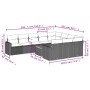 Set mit 11 Stück Gartensofas und Kissen synthetisches Rattan schwarz von , Modulare Sofas für den Außenbereich - Ref: Foro24-...