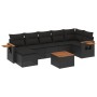 8-teiliges Gartensofa-Set und schwarze synthetische Rattankissen von , Gartensets - Ref: Foro24-3259437, Preis: 486,25 €, Rab...