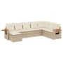 Garden sofa set with beige cushions, 8 pieces, PE rattan. by , Garden sets - Ref: Foro24-3259489, Price: 591,73 €, Discount: %