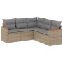 Set Gartensofas mit Kissen 5 Stück synthetisches Rattan beige von , Gartensets - Ref: Foro24-3258363, Preis: 401,01 €, Rabatt: %