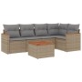 Set Gartensofas mit Kissen 6 Stück synthetisches Rattan beige von , Gartensets - Ref: Foro24-3258356, Preis: 458,78 €, Rabatt: %