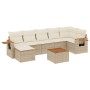 Gartensofa-Set mit beigen Kissen 8 Stück PE-Rattan von , Gartensets - Ref: Foro24-3259440, Preis: 563,99 €, Rabatt: %