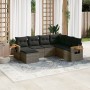 7-piece garden sofa set with gray PE rattan cushions by , Garden sets - Ref: Foro24-3259449, Price: 469,18 €, Discount: %