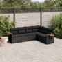 6-piece garden sofa set with black synthetic rattan cushions by , Garden sets - Ref: Foro24-3259241, Price: 437,29 €, Discoun...