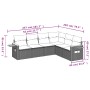 6-piece garden sofa set with black synthetic rattan cushions by , Garden sets - Ref: Foro24-3259241, Price: 437,29 €, Discoun...