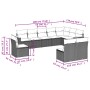 Set Gartensofas 10 Stück Kissen synthetisches Rattan schwarz von , Gartensets - Ref: Foro24-3258471, Preis: 658,91 €, Rabatt: %