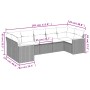 7-piece garden sofa set with gray PE rattan cushions by , Garden sets - Ref: Foro24-3258672, Price: 458,95 €, Discount: %