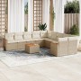 Garden sofa set 11 pieces with beige synthetic rattan cushions by , Garden sets - Ref: Foro24-3258761, Price: 773,25 €, Disco...