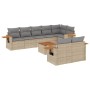 Set mit 9 Gartensofas mit beigen Kissen aus synthetischem Rattan von , Gartensets - Ref: Foro24-3259399, Preis: 687,21 €, Rab...