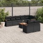 Set aus 8-teiligen Gartensofas und Kissen Kunstrattan schwarz von , Gartensets - Ref: Foro24-3258555, Preis: 637,91 €, Rabatt: %