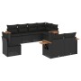 Set aus 8-teiligen Gartensofas und Kissen Kunstrattan schwarz von , Gartensets - Ref: Foro24-3259402, Preis: 598,64 €, Rabatt: %