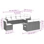 Set aus 8-teiligen Gartensofas und Kissen Kunstrattan schwarz von , Gartensets - Ref: Foro24-3259402, Preis: 598,64 €, Rabatt: %