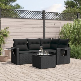 5-piece garden furniture set with black synthetic rattan cushions by , Garden sets - Ref: Foro24-3252452, Price: 438,40 €, Di...