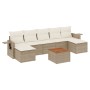 Garden sofa set with beige cushions, 8 pieces, PE rattan. by , Garden sets - Ref: Foro24-3257024, Price: 565,31 €, Discount: %